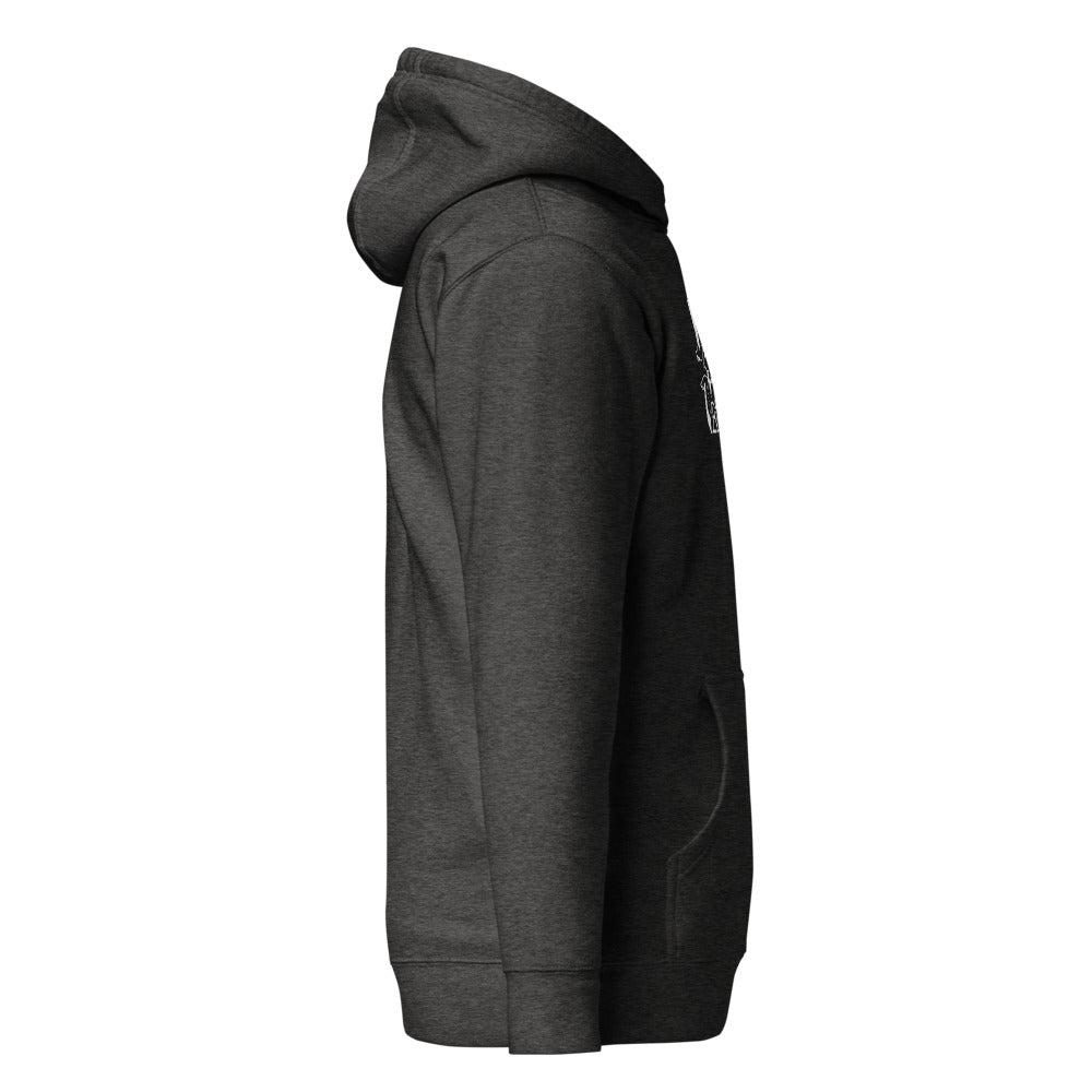Blue Goose Inn Hoodie, Charcoal Heather, right