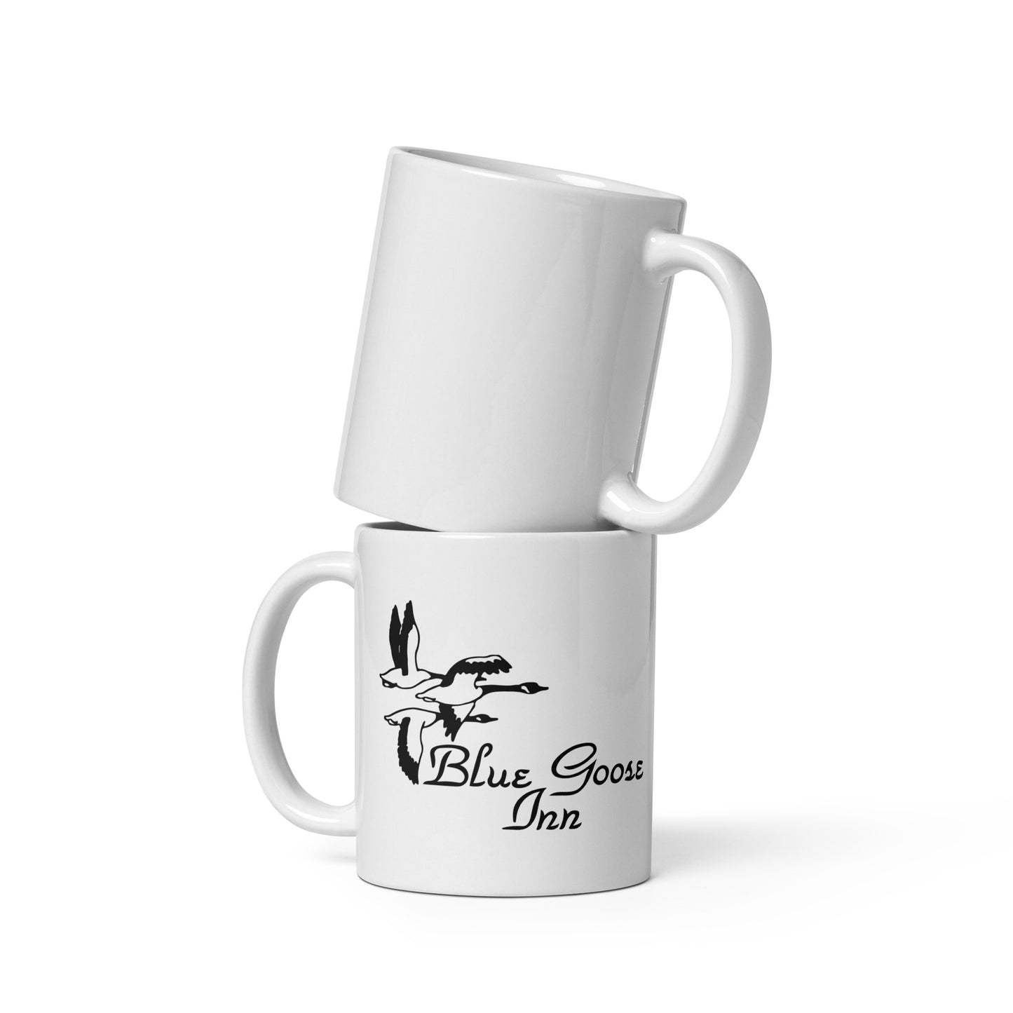 White glossy mug