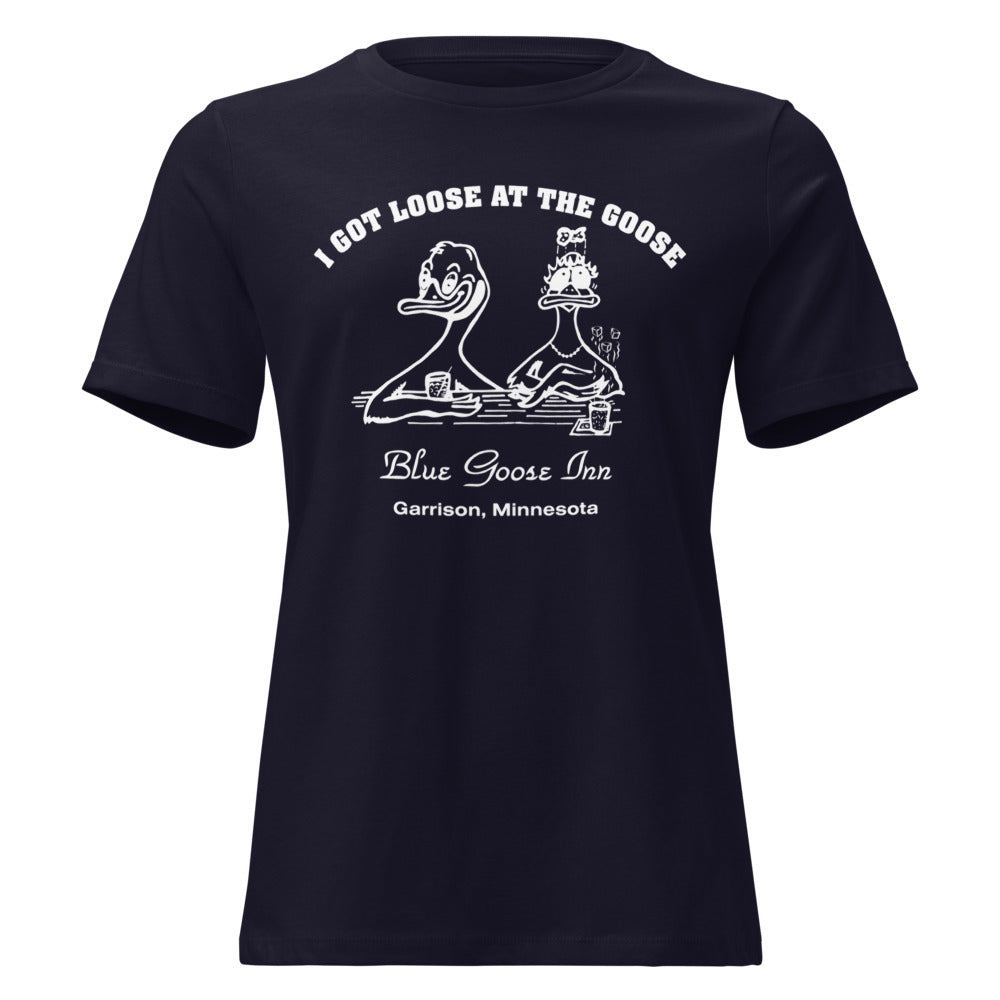 I Got Loose at the Goose Women's Tee, Navy